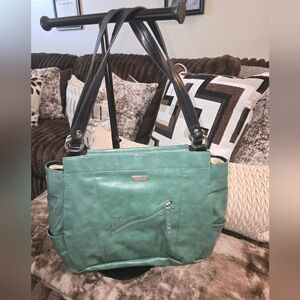 💚 Miche Tote In Green with Black Straps